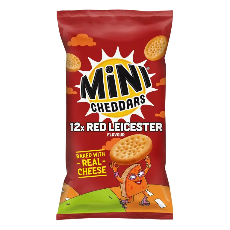 Mini Cheddars Red Leicester Baked Snacks Multipack 12x23g