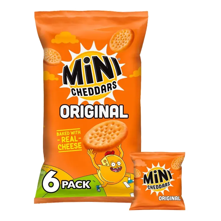 s Mini Cheddars Original Multipack Baked Snacks Multipack 6 x 23g