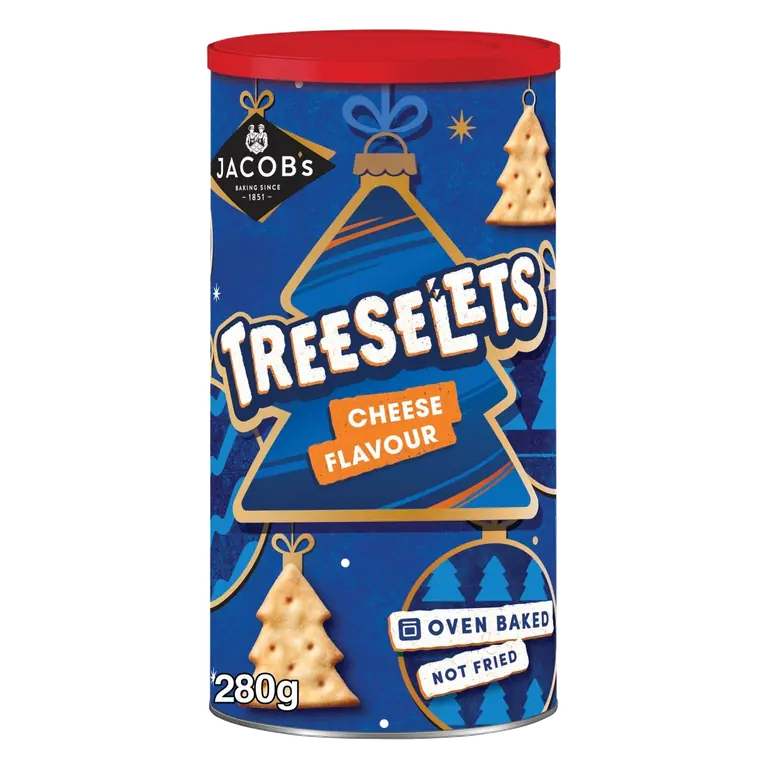 s Treeselets Original Baked Snacks Christmas Tub