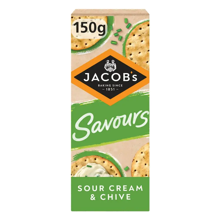 Savours Thins, Sour Cream & Chive Crackers 150g
