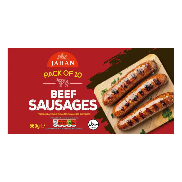 Jahan 10 Beef Sausages 560g