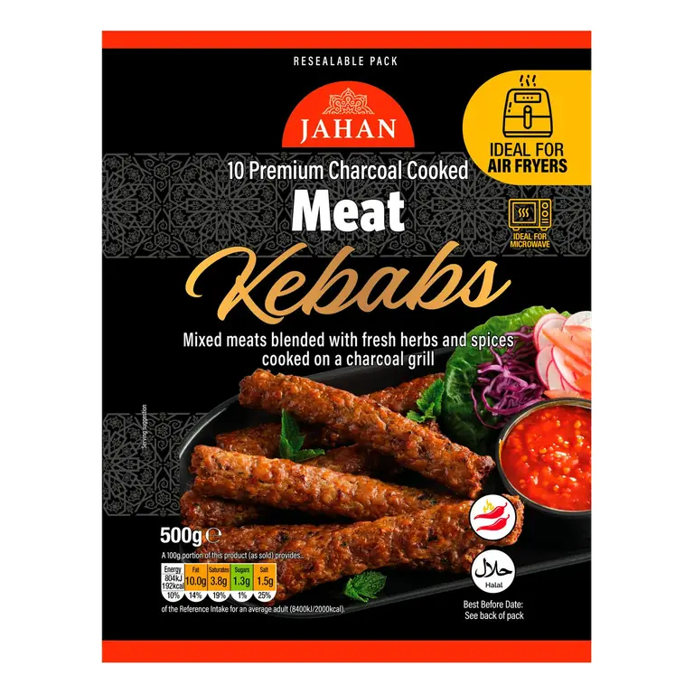Charcoal Cooked Meat Kebabs x12 600g