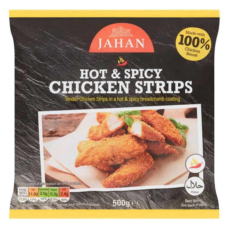 Hot & Spicy Chicken Strips 500g
