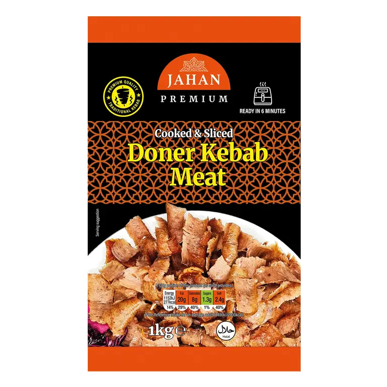 Jahan Premium Cooked & Sliced Doner Kebab Meat 1kg