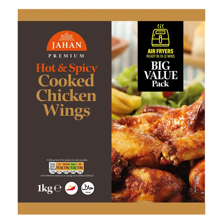 Jahan Premium Hot & Spicy Cooked Chicken Wings 1kg