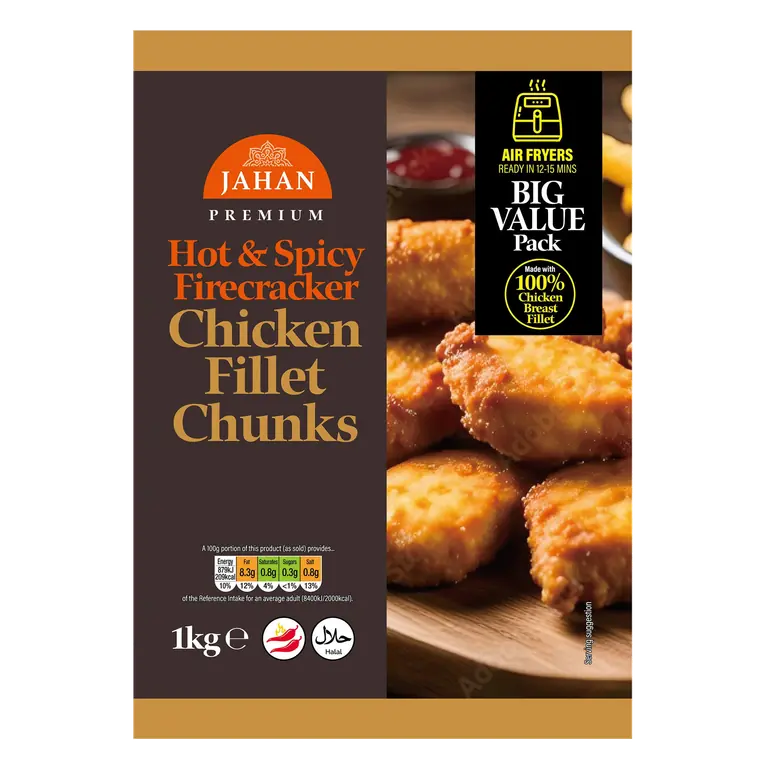 Jahan Premium Hot & Spicy Firecracker Chicken Fillet Chunks 1g