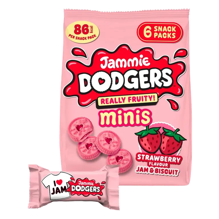 Minis Strawberry Flavour Jam & Biscuit 6 x 20g
