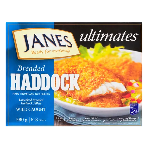 Frozen Haddock Fillets Breaded 580 g