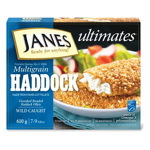 Frozen Haddock Fillets Multigrain Breaded 610 g