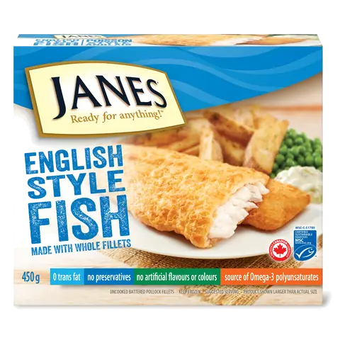 Jane's Frozen English Style Fish 450 g