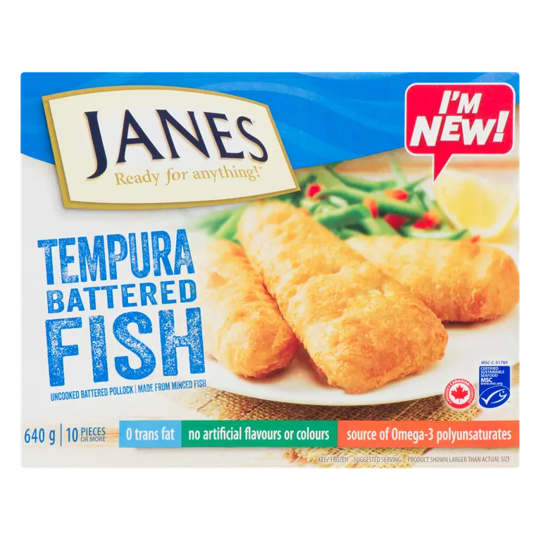 Jane's Frozen Tempura Battered Fish 640 g