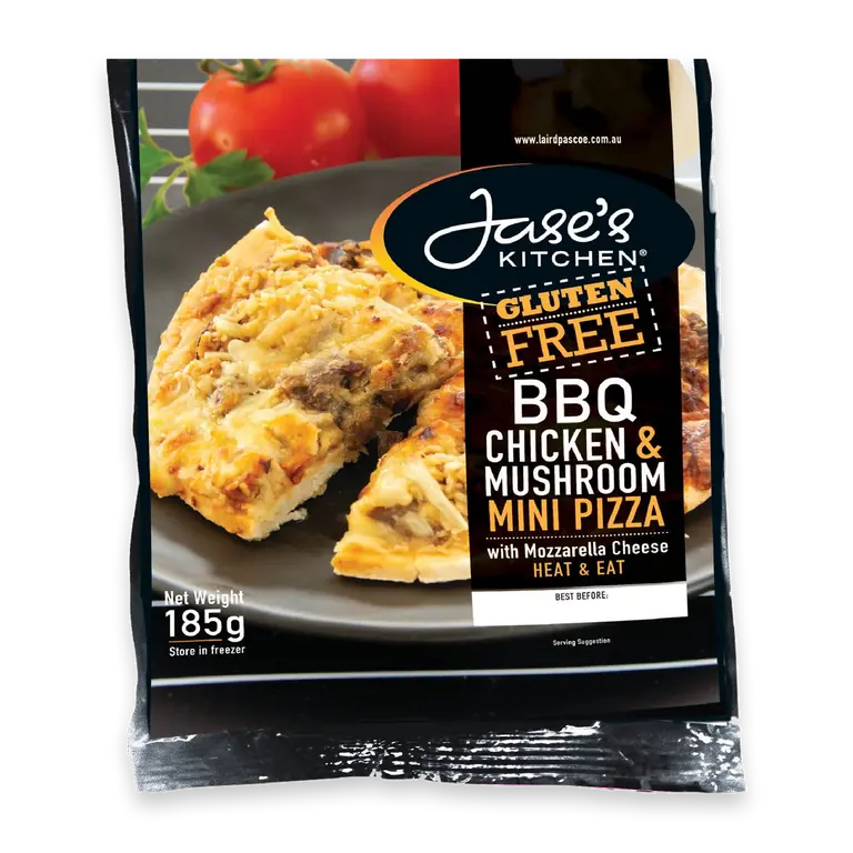 Gluten Free Mini Pizza BBQ Chicken & Mushroom