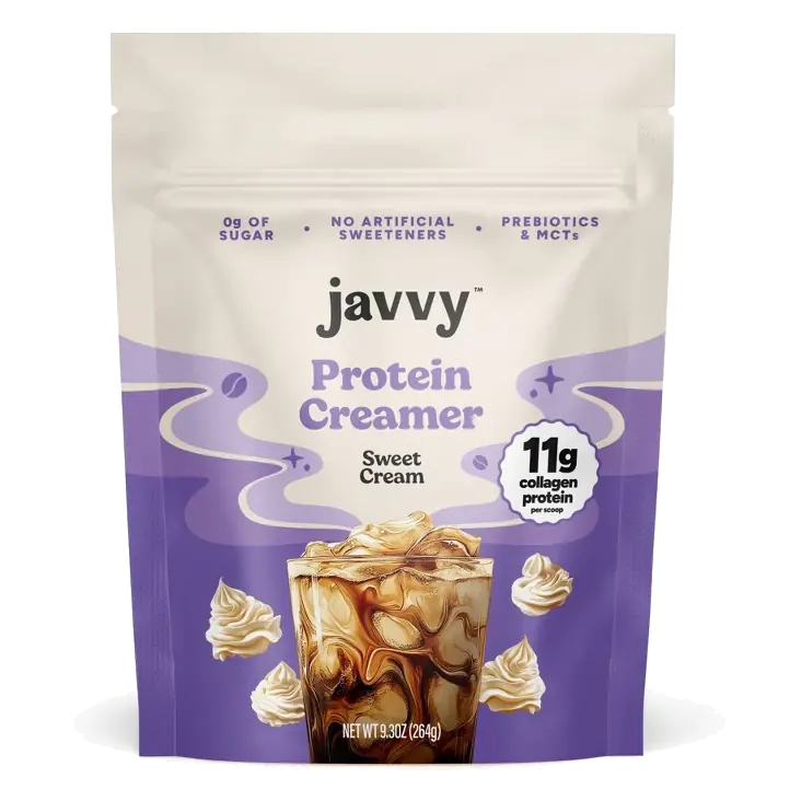 Javvy Sweet Cream Collagen Coffee Creamer, 9.3oz: Non-Caffeinated