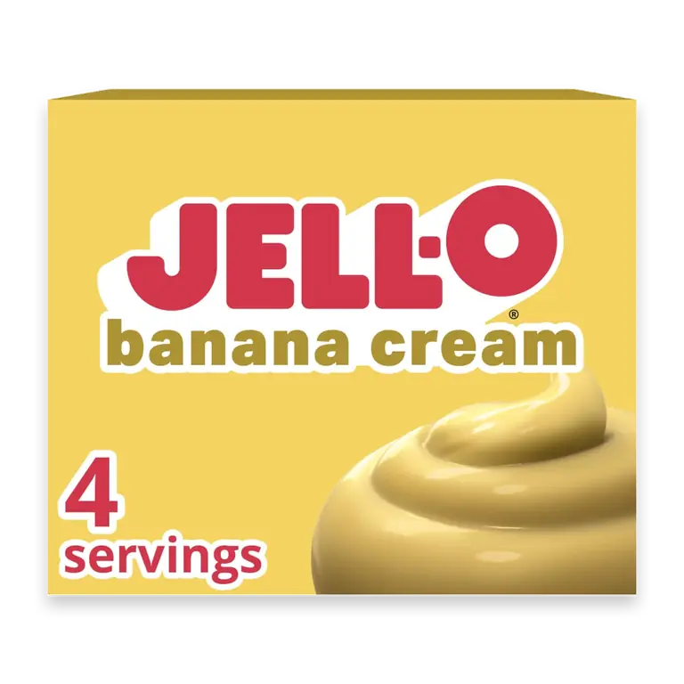 Banana Cream Artificially Flavored Instant Pudding & Pie Filling Mix Box