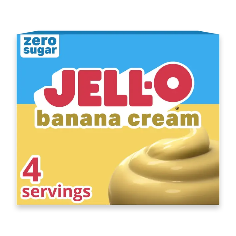 Banana Cream Zero Sugar Instant Reduced Calorie Pudding & Pie Filling Mix, Box