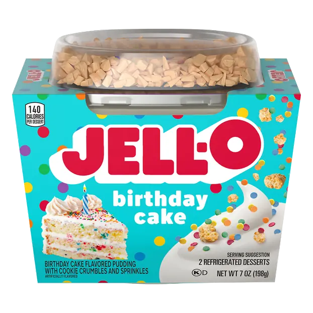 Birthday Cake Flavored Pudding Snack Cups - 2 ct