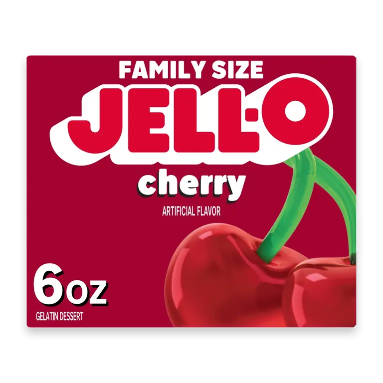 Cherry Gelatin Dessert Mix, Family Size, Box
