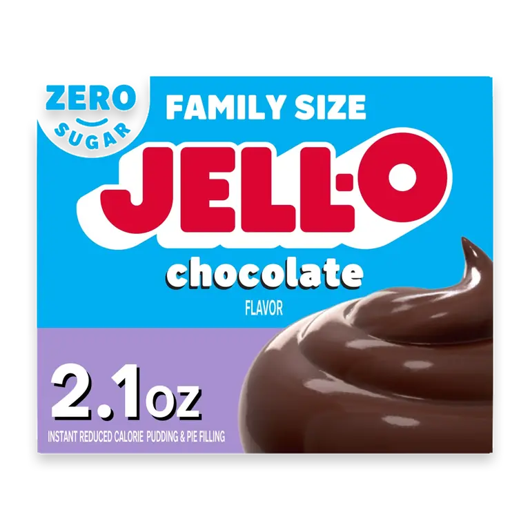 Chocolate Flavor Zero Sugar Instant Reduced Calorie Pudding & Pie Filling Family Size Box