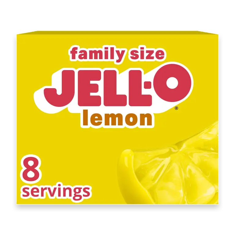 Lemon Artificially Flavored Gelatin Dessert Mix, Family Size, Box