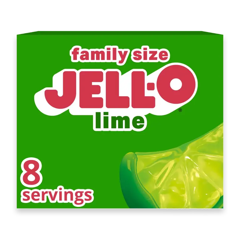 Lime Gelatin Dessert Mix, Family Size, Box