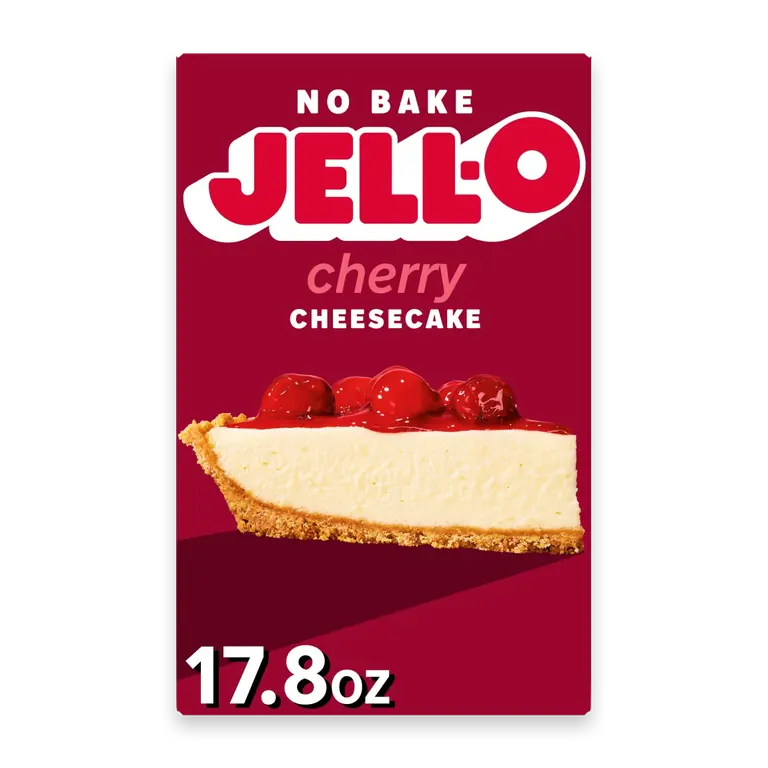No Bake Cherry Cheesecake Dessert Kit with Cherry Topping, Filling Mix & Crust Mix, Box