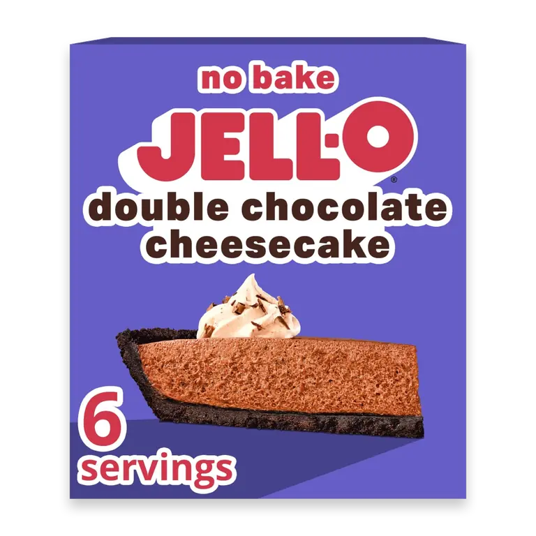No Bake Double Chocolate Cheesecake Dessert Kit with Filling Mix & Crust Mix, Box