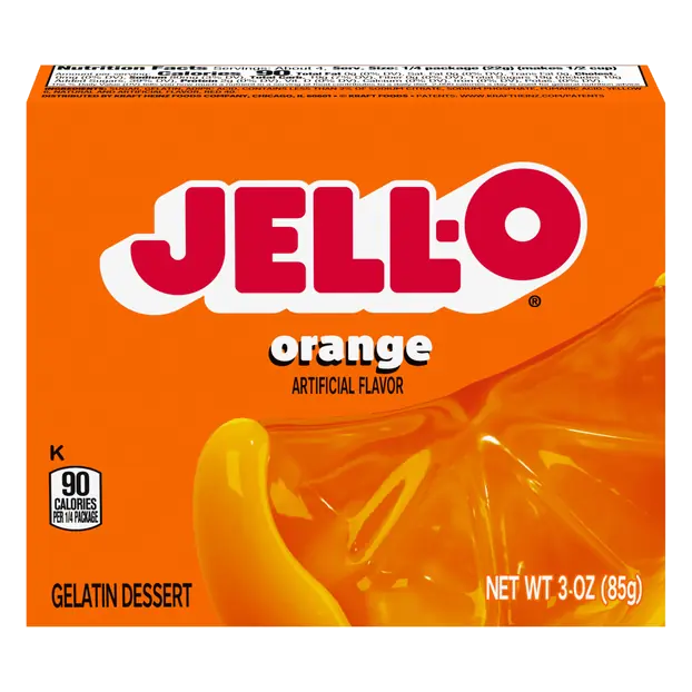 Orange Flavored Gelatin Dessert Mix