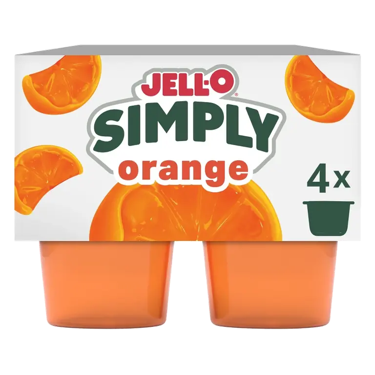 JELL-O Orange Gelatin Dessert, 13.5oz/4ct