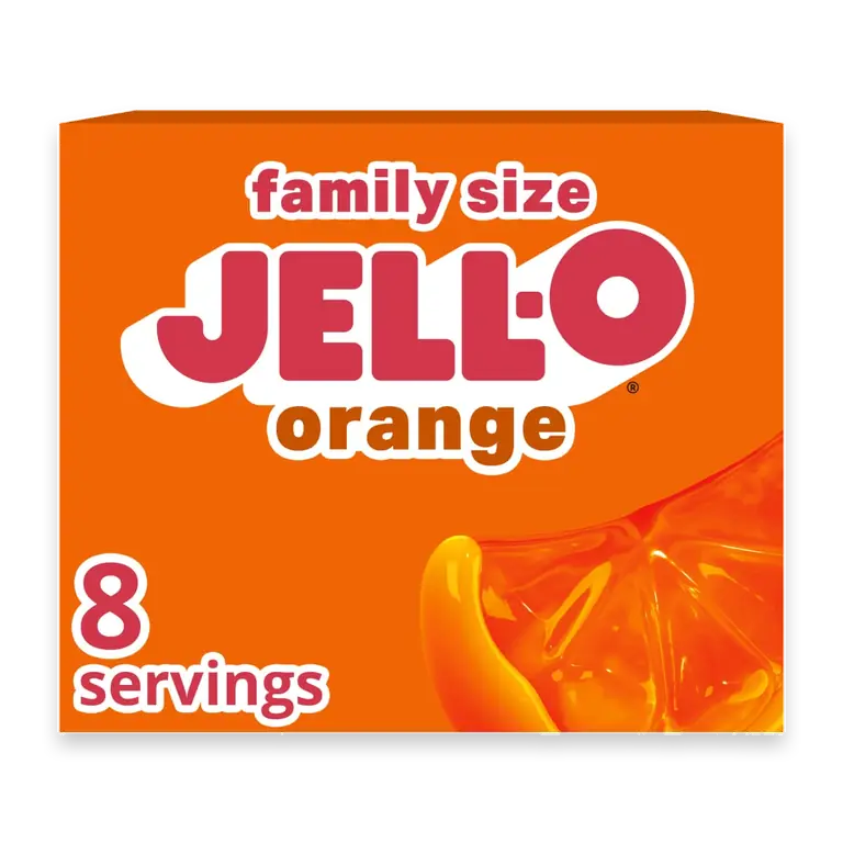 Orange Gelatin Dessert Mix, Sweet Treat Dessert, Box