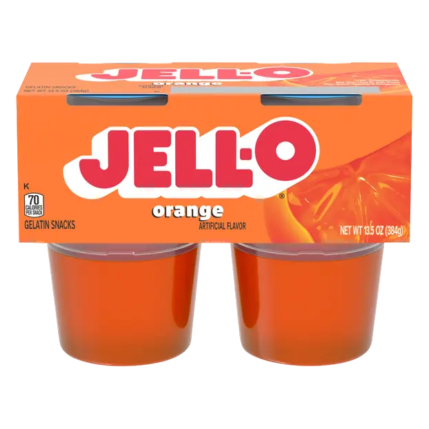 Orange Gelatin Snack Cups - 4 ct
