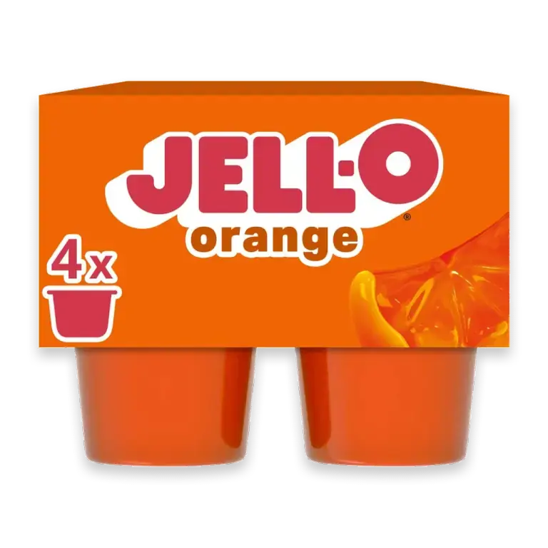 Original Orange Jello Cups Gelatin Snack