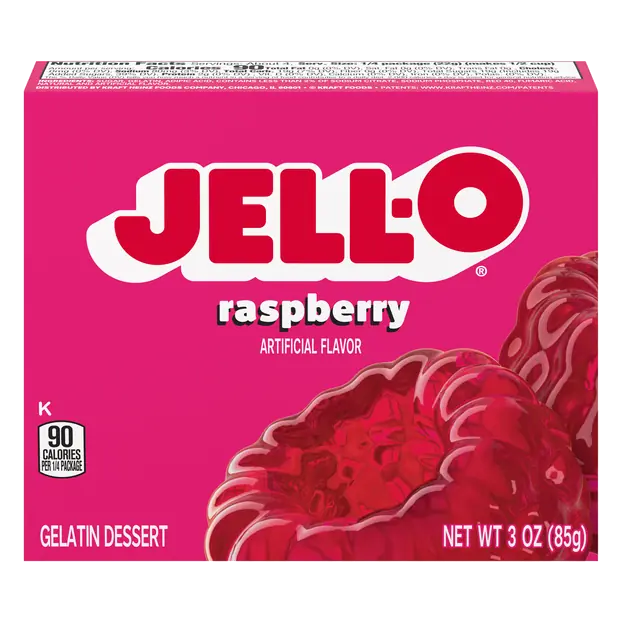 Raspberry Flavored Gelatin Dessert Mix