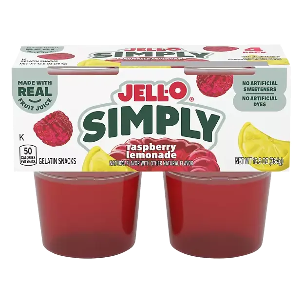 Simply Raspberry Lemonade Gelatin Snacks