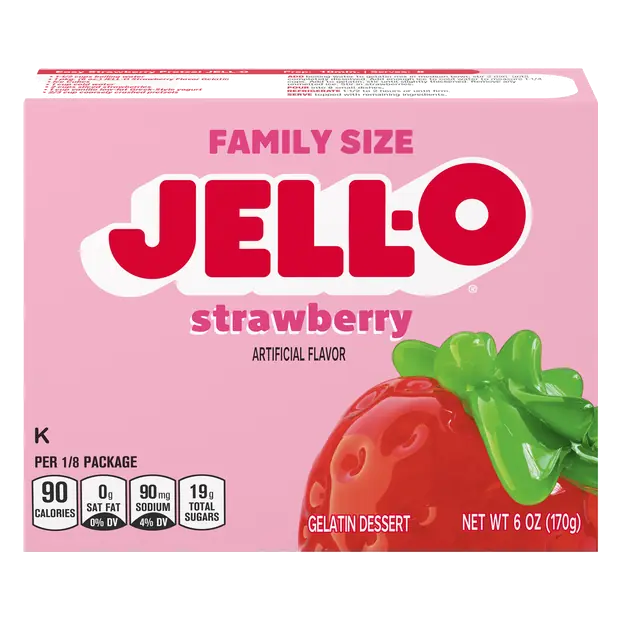 Strawberry Flavored Gelatin Dessert Mix
