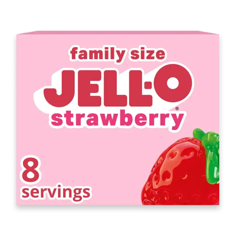 Strawberry Gelatin Dessert Mix, Family Size, Box