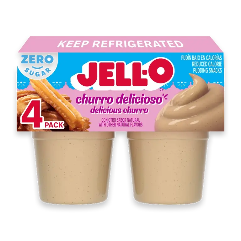 Zero Sugar Churro Delicioso with Other Natural Flavors Ready-to-Eat Pudding Snack Cups
