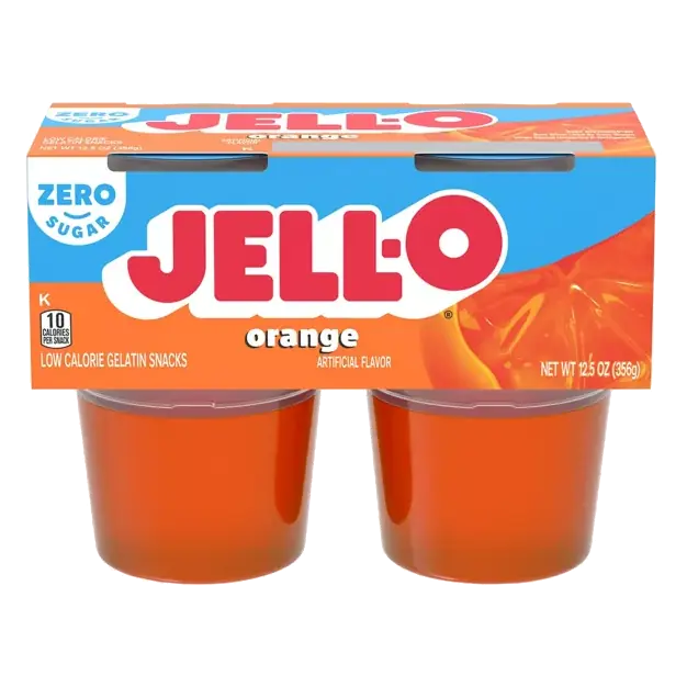 Zero Sugar Low Calorie Orange Gelatin Snacks