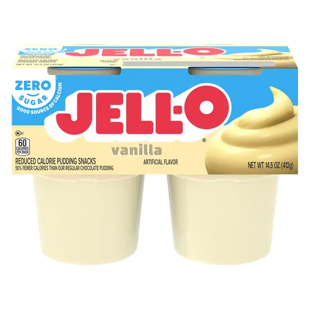 Zero Sugar Vanilla Pudding Snack Cups - 4 ct