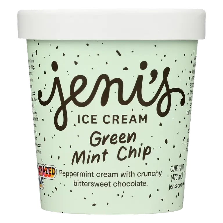 Green Mint Chip Ice Cream
