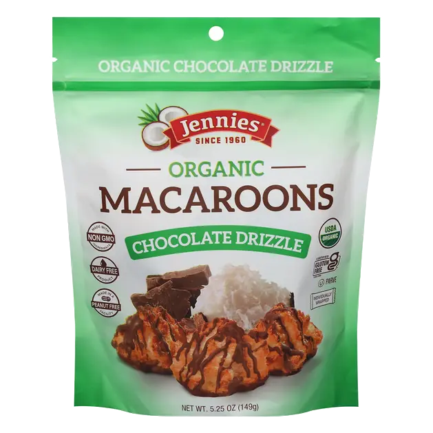 Chocolate Drizzle Organic Macaroons