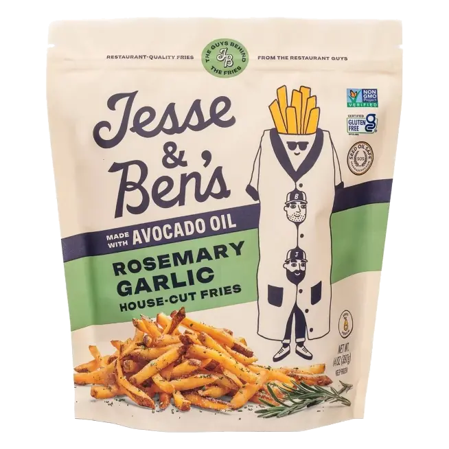 Jesse & Ben's Rosemary & Garlic House Cut Fries, 14oz