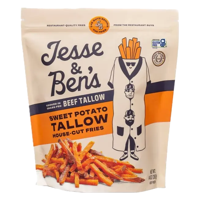 Jesse & Ben's Sweet Potato Tallow House-Cut Fries, 14oz