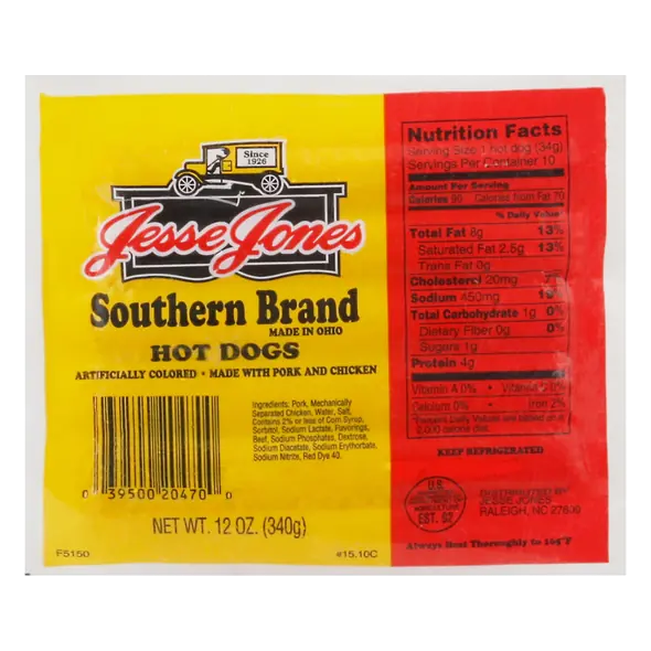 Southern Brand Pork & Chicken Hot Dogs - 10 ct