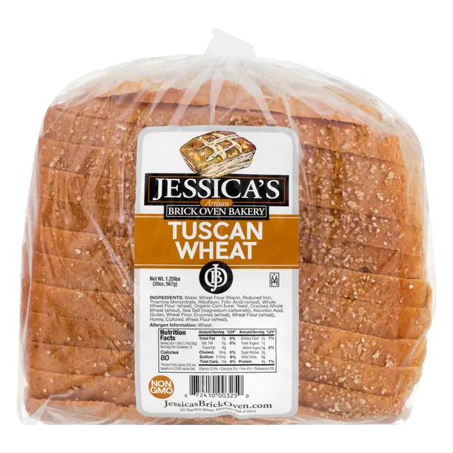 Brick Oven Tuscan Wheat Sliced Bread Loaf