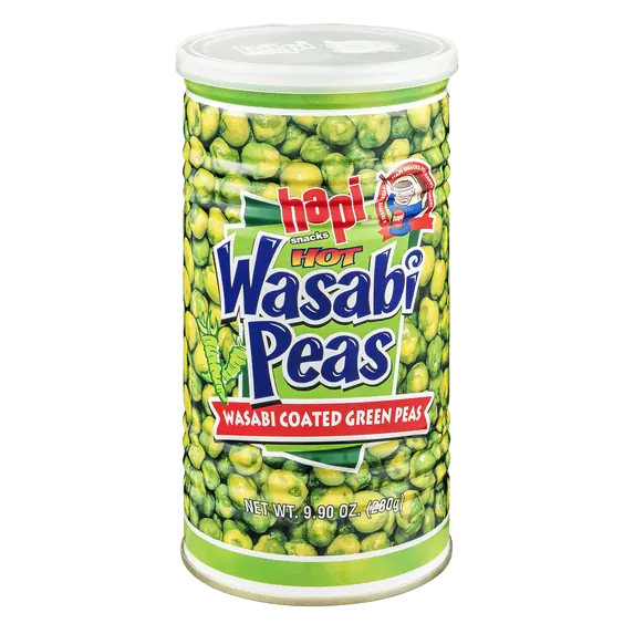 Hapi Snacks Hot Wasabi Flavored Green Peas 9.90 oz Can