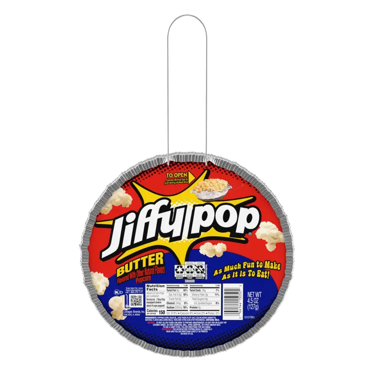 Butter Flavored Popcorn, Stovetop Popping Pan
