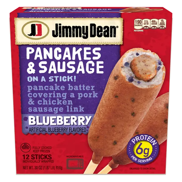 Blueberry Pancakes & Sausage on a Stick! - 12 ct