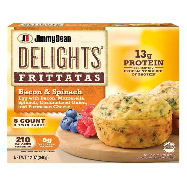 Delights Bacon & Spinach Frittatas - 6 ct