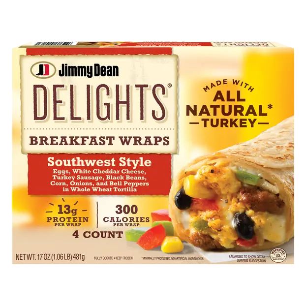 Delights Southwest Style Breakfast Wraps- 4 ct