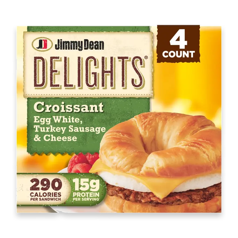 Delights Turkey Sausage Egg White & Cheese Croissant Frozen Breakfast Sandwiches